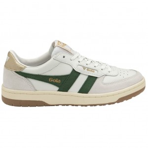 Gola Classics Hawk Sneakers Białe Ciemny Zielone Złote Polska | 1869AVDPB