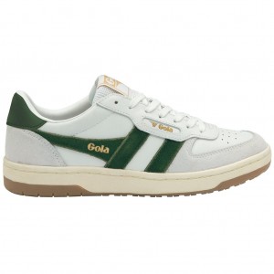 Gola Classics Hawk Sneakers Białe Ciemny Zielone Polska | 1057EMOGY