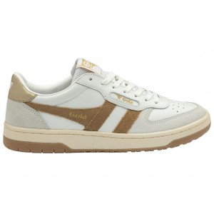 Gola Classics Hawk Sneakers Białe Głęboka Złote Polska | 3548GITBN