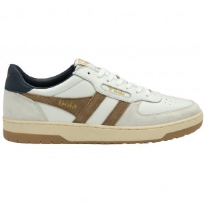 Gola Classics Hawk Sneakers Białe Granatowe Polska | 1835CFPIE
