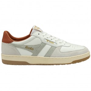 Gola Classics Hawk Sneakers Białe Pomarańczowe Polska | 6731UCIFJ