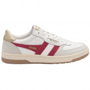 Gola Classics Hawk Sneakers Białe Złote Polska | 8573EWIFJ