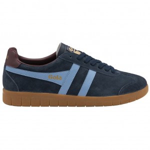 Gola Classics Hurricane Suede Sneakers Granatowe Bordowe Polska | 1438WURFA