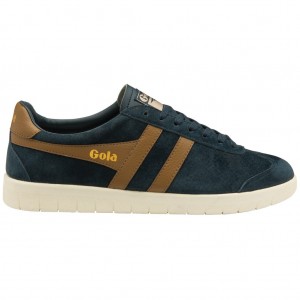 Gola Classics Hurricane Suede Sneakers Granatowe Białe Polska | 5398ZELTM