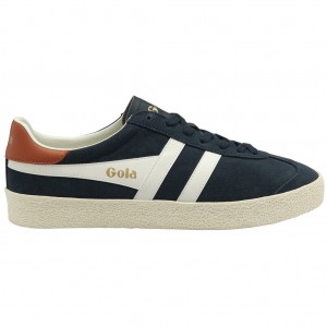 Gola Classics Medallist Sneakers Granatowe Białe Pomarańczowe Polska | 3750FOJDA