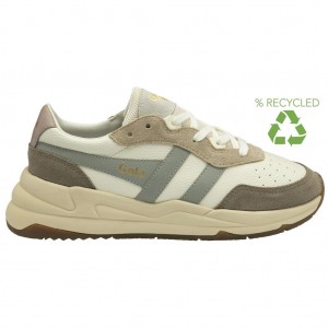 Gola Classics Saturn Quadrant Sneakers Białe Głęboka Szare Polska | 0693VLKWD