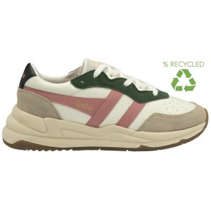 Gola Classics Saturn Quadrant Sneakers Białe Koralowe Różowe Polska | 3517XAKDI