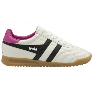 Gola Classics Stadium Sneakers Białe Czarne Różowe Polska | 1504JRMCH