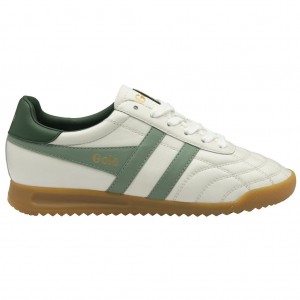 Gola Classics Stadium Sneakers Białe Zielone Polska | 5674XOFGE