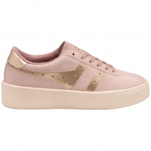 Gola Classics Super Court Metallic Sneakers Złote Polska | 6475QTFIX