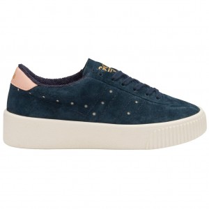 Gola Classics Super Court Suede Sneakers Granatowe Różowe Polska | 7890MXNEZ