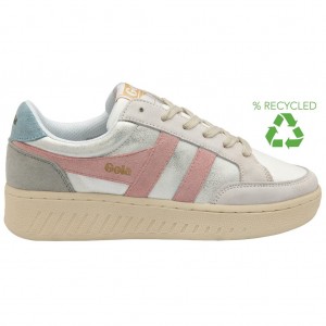 Gola Classics Superslam Blaze Sneakers Białe Różowe Polska | 8163PYROE