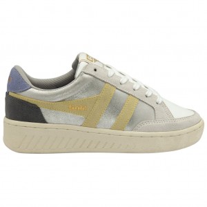 Gola Classics Superslam Blaze Sneakers Srebrne Cytrynowy Lawenda Polska | 6137WRYIP