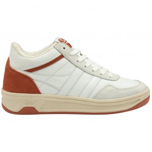 Gola Classics Swerve Sneakers Białe Pomarańczowe Polska | 6549YHEGN