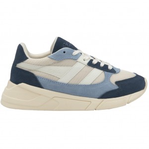 Gola Classics Tempest Sneakers Białe Niebieskie Polska | 0827QOGKE