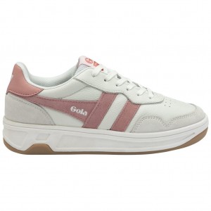 Gola Classics Topspin Sneakers Białe Różowe Koralowe Różowe Polska | 8517HNZYV