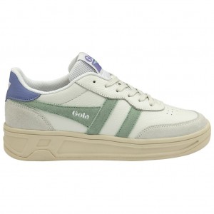 Gola Classics Topspin Sneakers Białe Zielone Lawenda Polska | 6507UTZMY