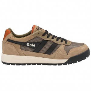 Gola Classics Trek Low Sneakers Czarne Pomarańczowe Polska | 0521JCORL
