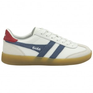 Gola Classics Viper Leather Sneakers Białe Jasny Czerwone Polska | 3104YHIFZ