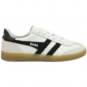 Gola Classics Viper Leather Sneakers Białe Czarne Polska | 3678IRCKE