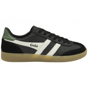 Gola Classics Viper Leather Sneakers Czarne Białe Polska | 6041YQOAC