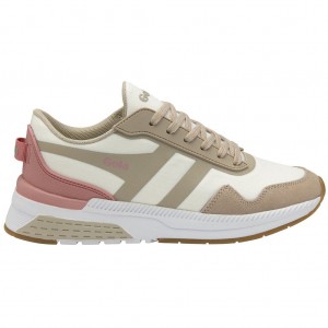 Gola Performance Atomics Sneakers Białe Szare Różowe Polska | 7638RTWKB