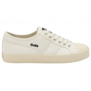 Gola Vegan Classics Coaster Shoes Białe Białe Polska | 8697QOGTS