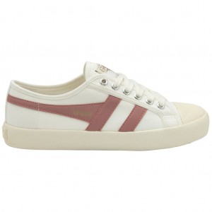 Gola Vegan Classics Coaster Shoes Białe Koralowe Różowe Polska | 1629VCDRW