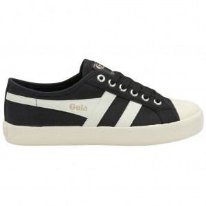 Gola Vegan Classics Coaster Shoes Czarne Białe Złote Polska | 5468CDIPU