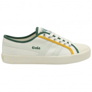 Gola Vegan Classics Coaster Smash Shoes Białe Ciemny Zielone Polska | 7859MWCIG
