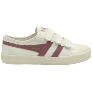 Gola Vegan Classics Coaster Strap Sneakers Białe Różowe Polska | 8106GEPDR
