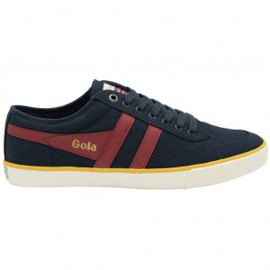 Gola Vegan Classics Comet Plimsoll Sneakers Granatowe Jasny Czerwone Polska | 4061POLYV