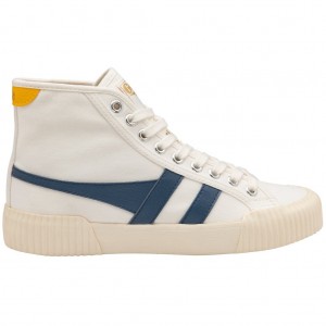 Gola Vegan Classics Rally High Plimsoll Sneakers Białe Polska | 1598FRTXE