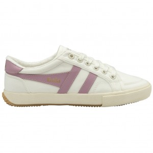 Gola Vegan Classics Stratus Plimsoll Sneakers Białe Polska | 0198NSLHF