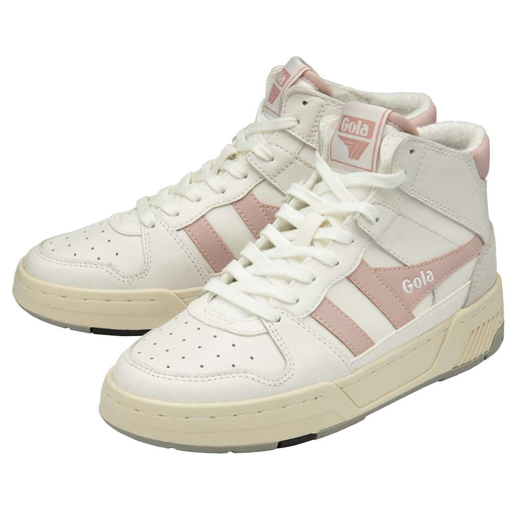 Gola Classics Allcourt High Sneakers Białe Różowe Polska | 3926BLIQK