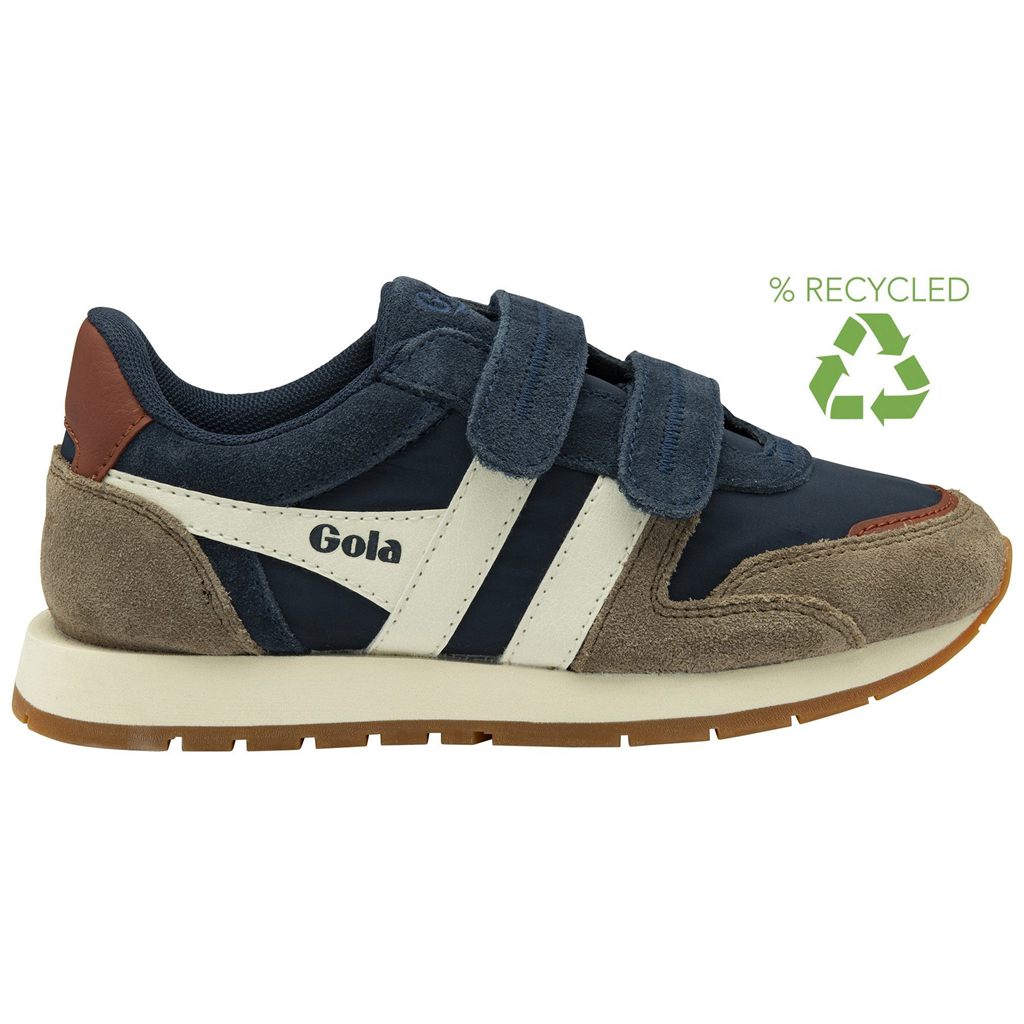Gola Classics Austin Strap Sneakers Granatowe Białe Polska | 8753PDMFY