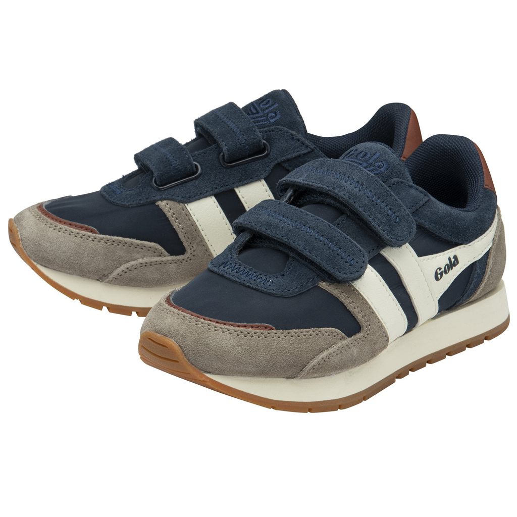 Gola Classics Austin Strap Sneakers Granatowe Białe Polska | 8753PDMFY