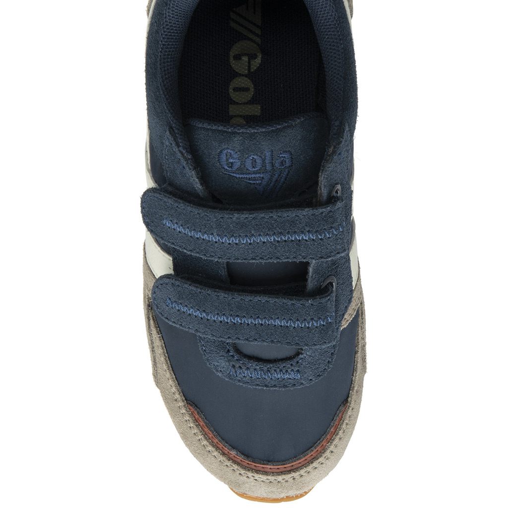 Gola Classics Austin Strap Sneakers Granatowe Białe Polska | 8753PDMFY