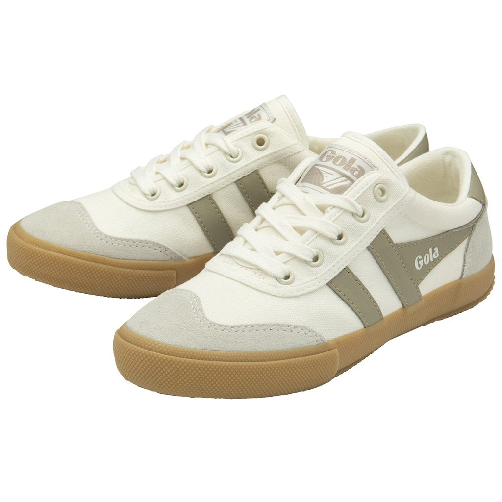 Gola Classics Badminton Plimsoll Sneakers Białe Szare Polska | 7502SLIJD