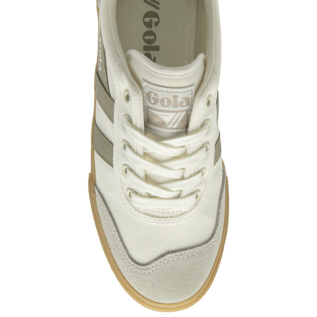 Gola Classics Badminton Plimsoll Sneakers Białe Szare Polska | 7502SLIJD