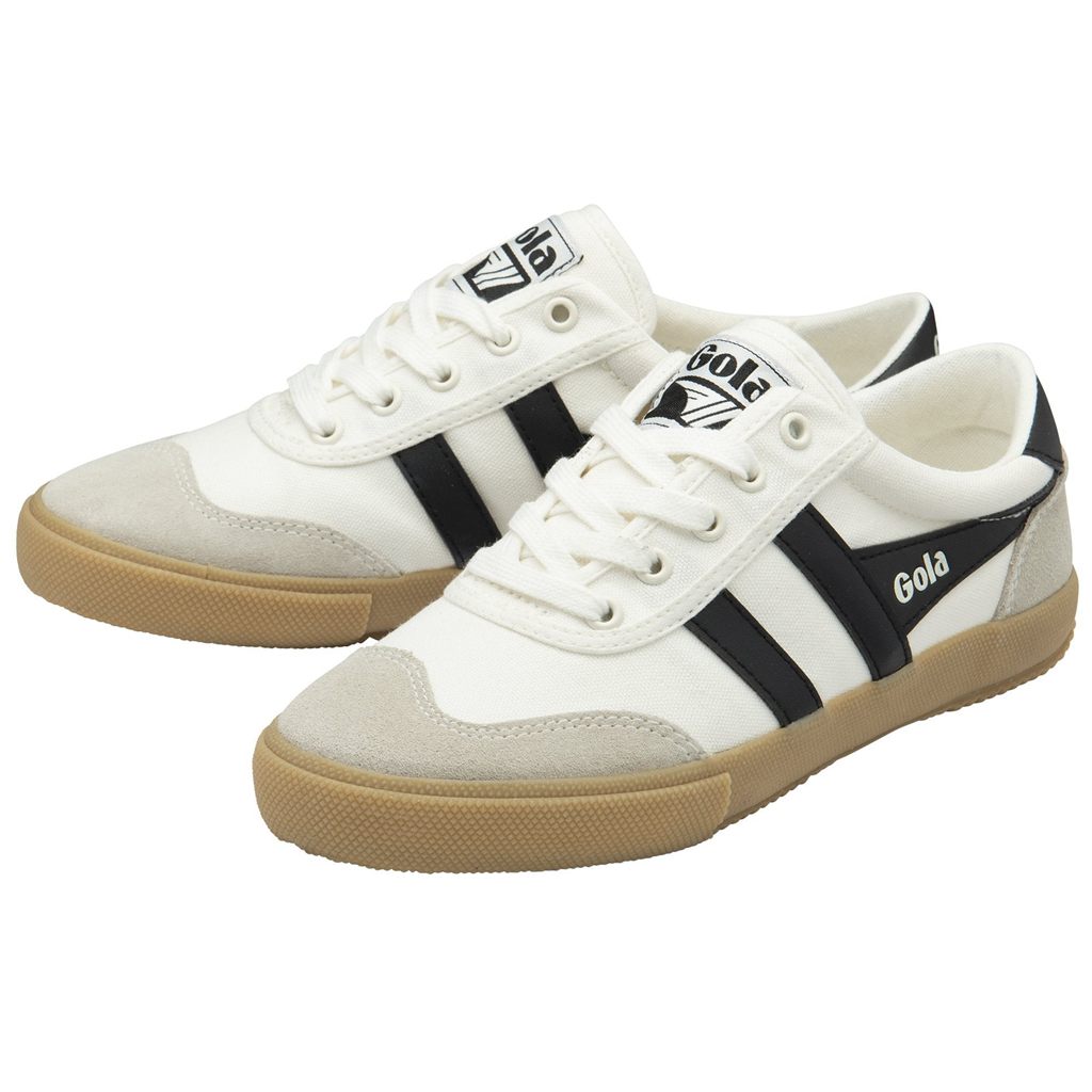 Gola Classics Badminton Plimsoll Sneakers Białe Czarne Polska | 0123VUOBE