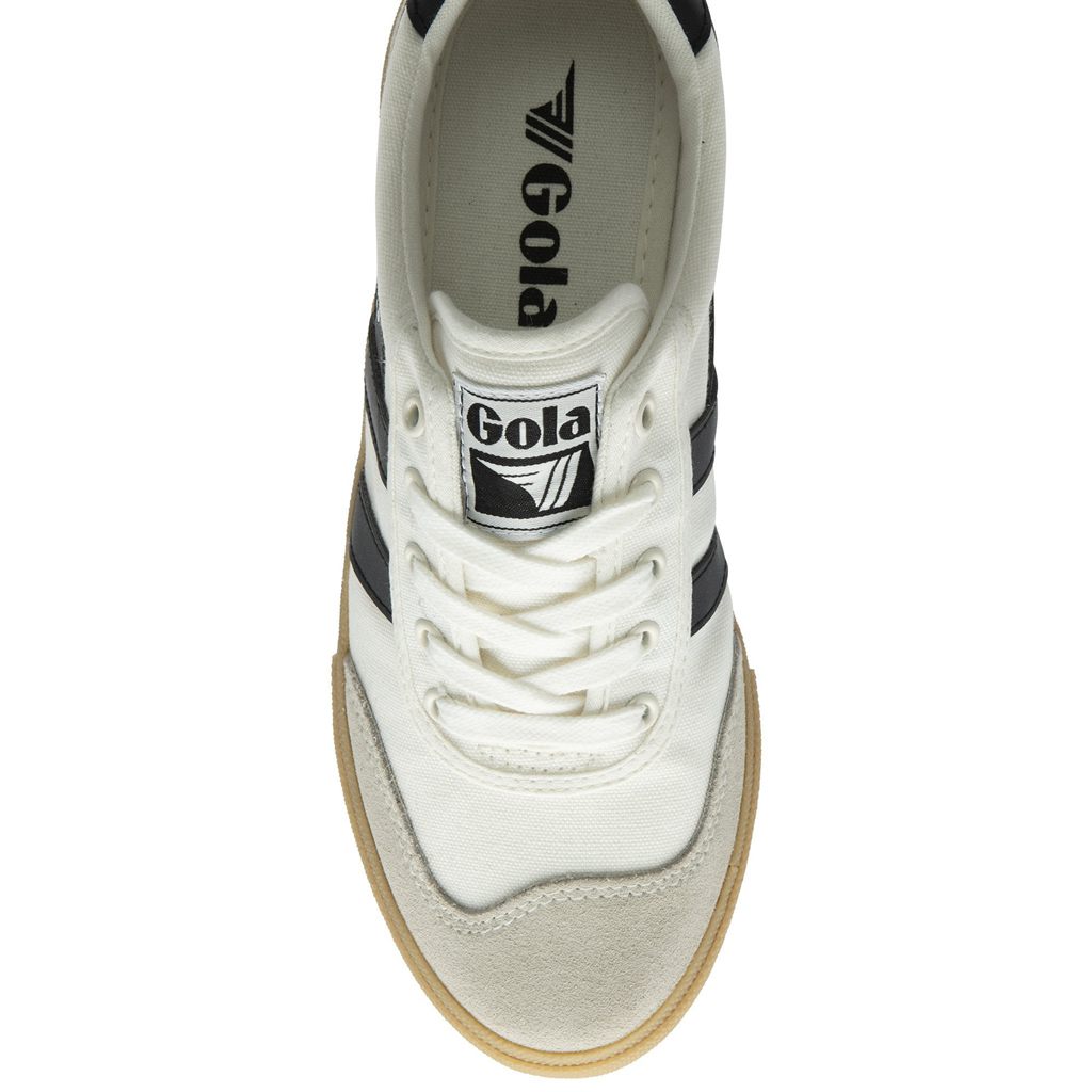 Gola Classics Badminton Plimsoll Sneakers Białe Czarne Polska | 0123VUOBE
