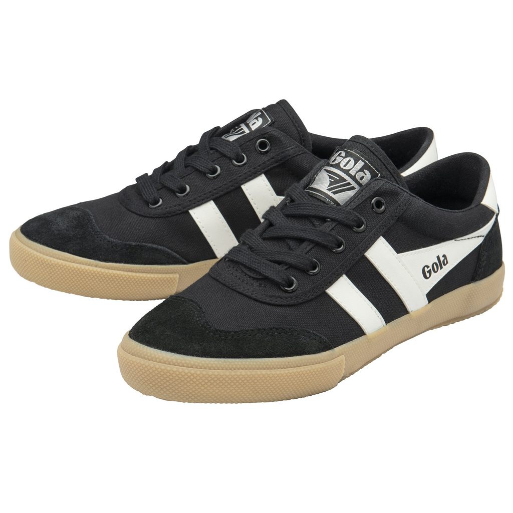 Gola Classics Badminton Plimsoll Sneakers Czarne Białe Polska | 7563YNJDR