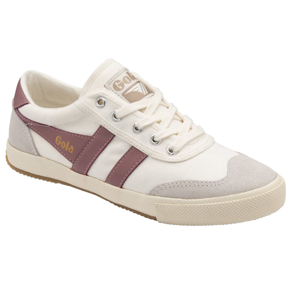 Gola Classics Badminton Plimsoll Sneakers Białe Różowe Polska | 5763YISVO
