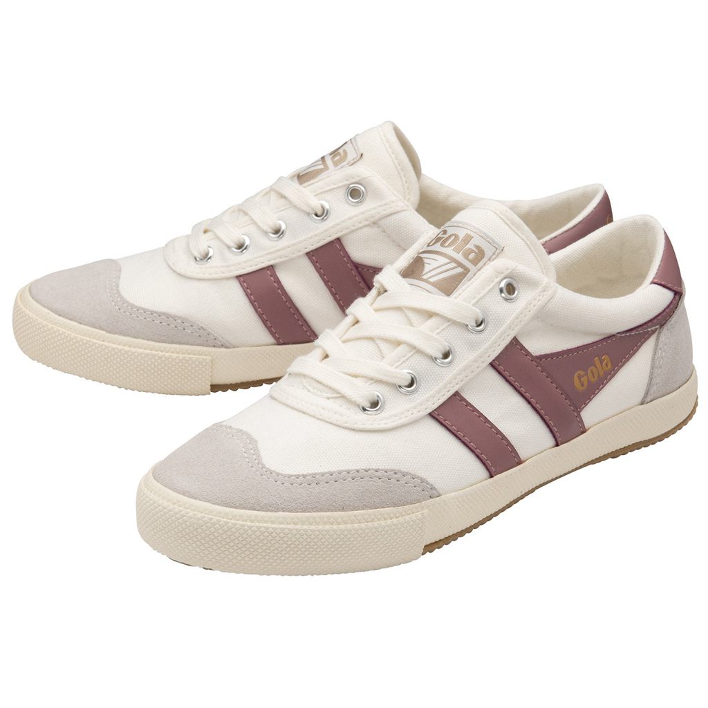 Gola Classics Badminton Plimsoll Sneakers Białe Różowe Polska | 5763YISVO