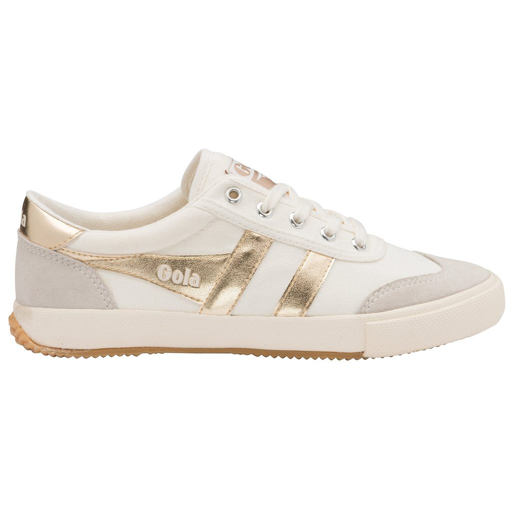 Gola Classics Badminton Sneakers Białe Złote Polska | 0985BRSTK