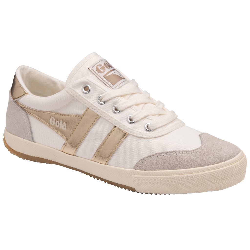 Gola Classics Badminton Sneakers Białe Złote Polska | 0985BRSTK