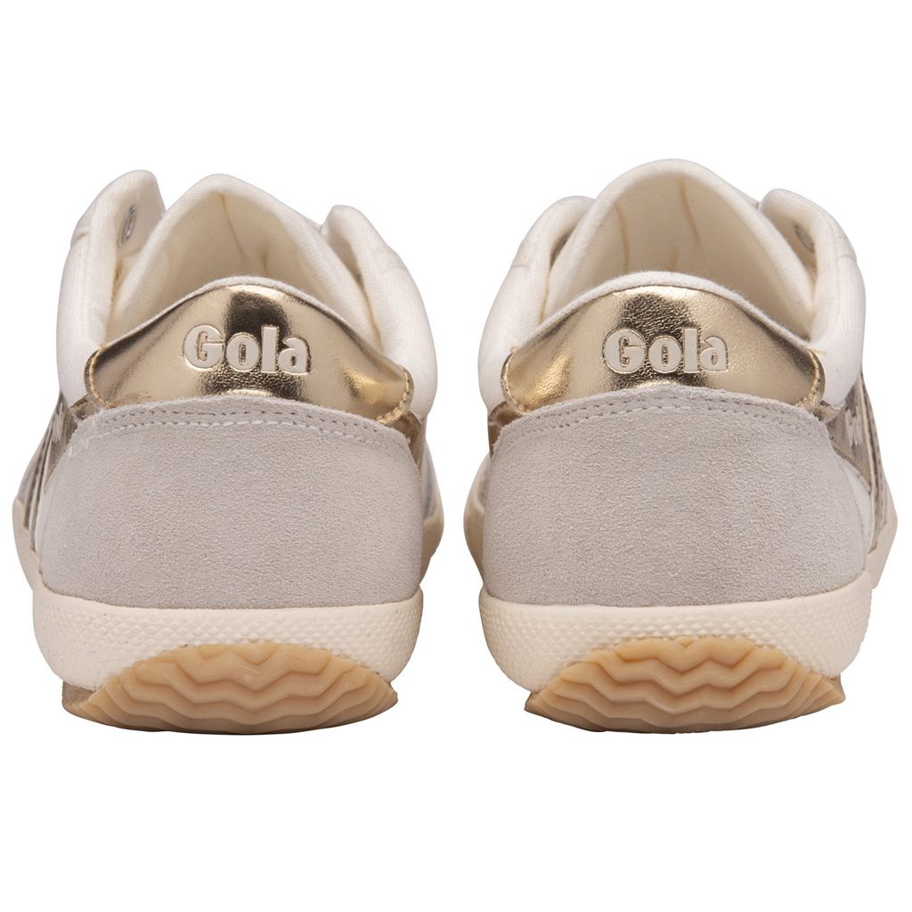 Gola Classics Badminton Sneakers Białe Złote Polska | 0985BRSTK