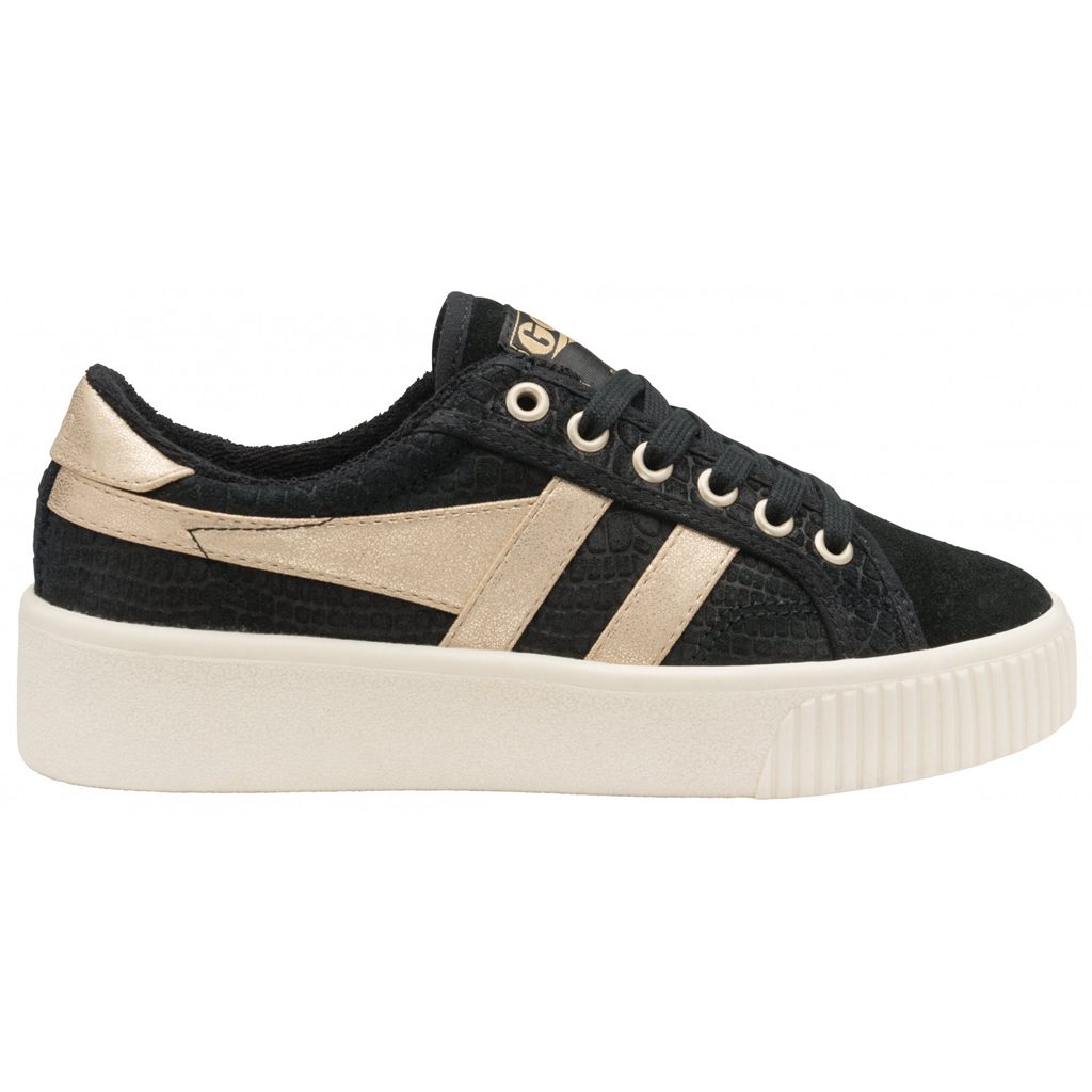 Gola Classics Baseline Mark Cox Mirror Shoes Czarne Złote Polska | 3921QVBMW