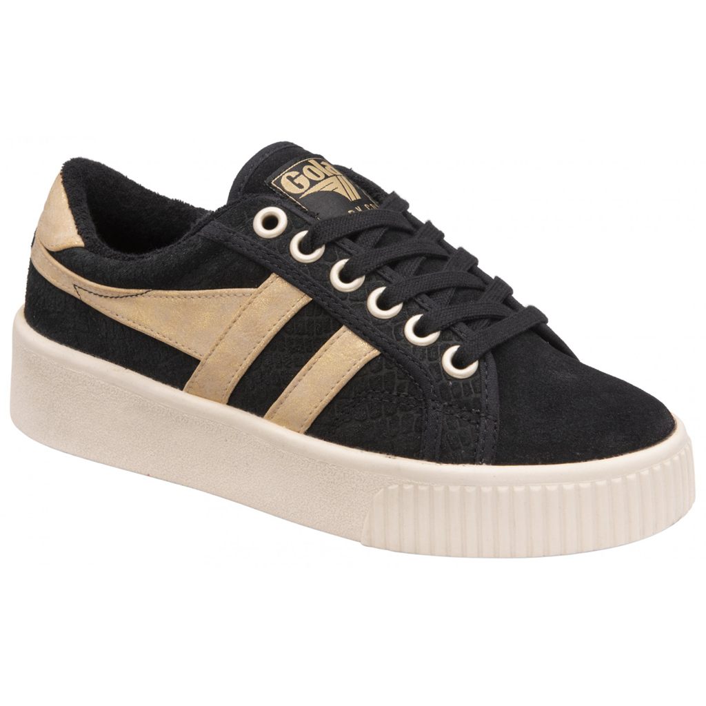 Gola Classics Baseline Mark Cox Mirror Shoes Czarne Złote Polska | 3921QVBMW